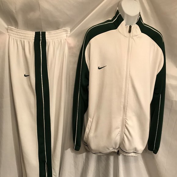 Nike Team Green/White Athletic Sport Walking/Jogging Suit & Elastic Waist Pants - Picture 1 of 7